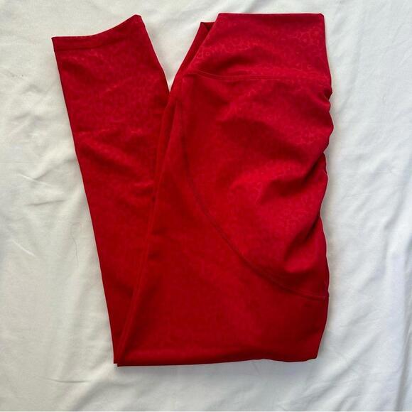 Zyia Red Leopard Print Leggings - Picture 3 of 4